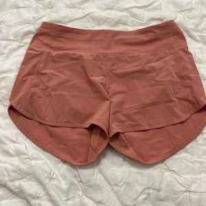 Speed short Lululemon,  4”, size 8, apricot color
